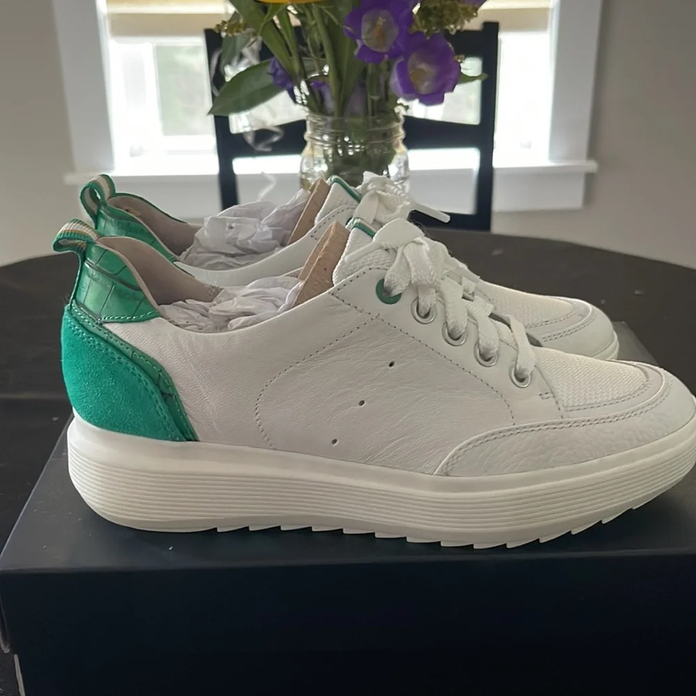 Naturalizer NEW Tilda white / green Sneaker - Picture 1 of 8